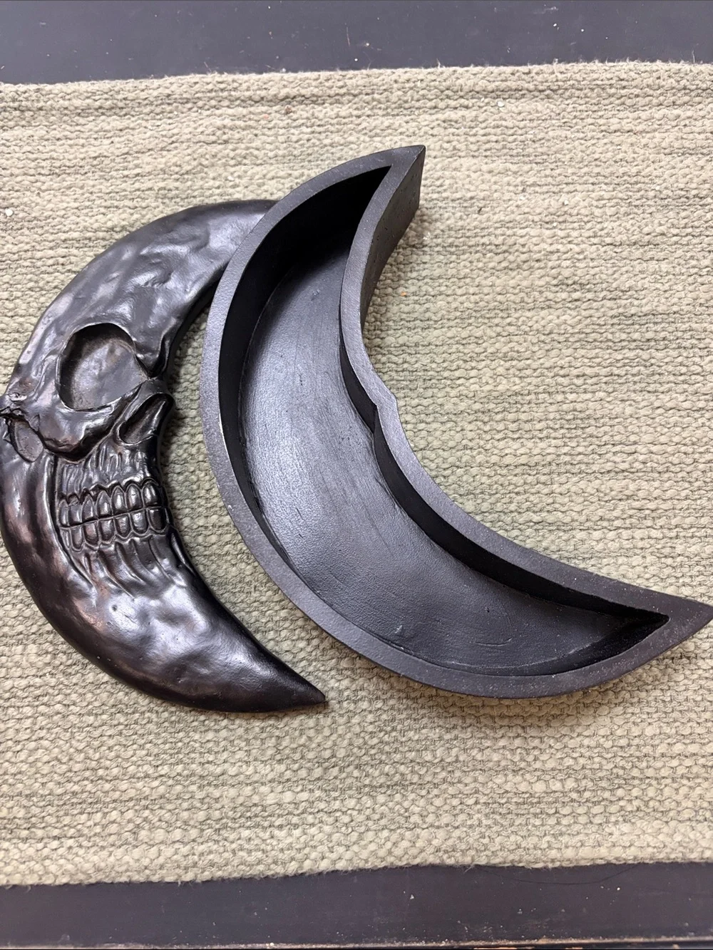 Crescent Moon Skull Trinket Box